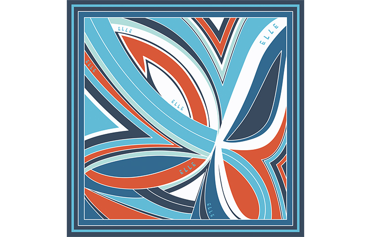 

Шелковый шарф Women's ELLE, синий