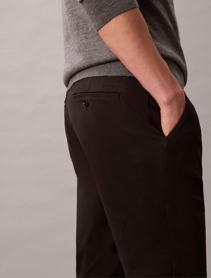 Узкие брюки-чинос Calvin Klein, Black — фото 4