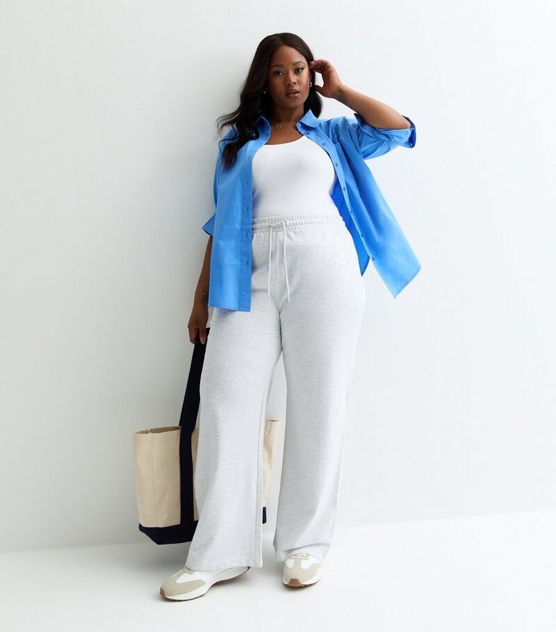

Серые широкие джоггеры Curves New Look, серый