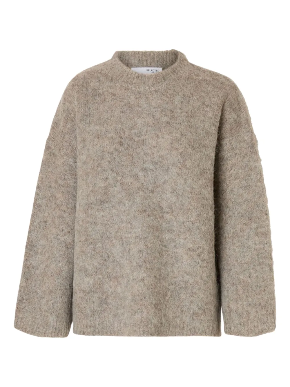 

Свитер с круглым вырезом Selected, нейтральный