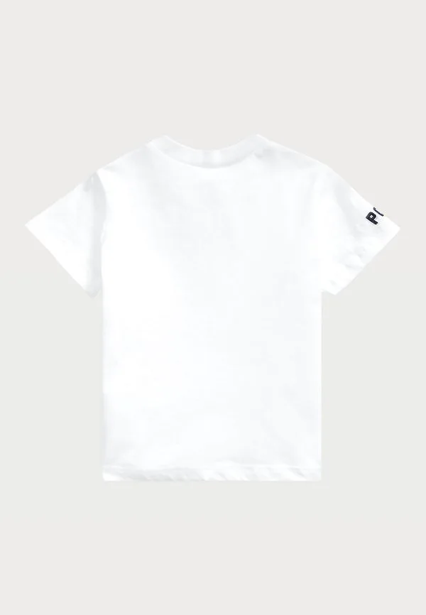 Футболка из хлопкового трикотажа с принтом в виде медведя поло. Polo Ralph Lauren, White — фото 2