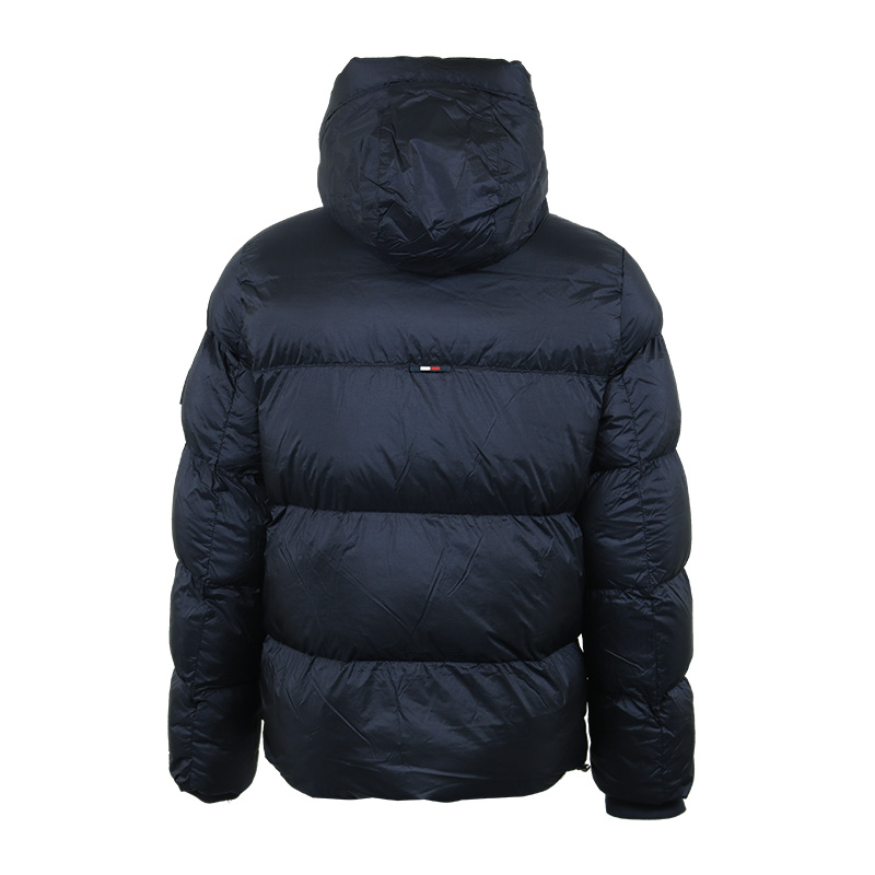 Tommy Hilfiger Мужская пуховая куртка темно-синего цвета — фото 4