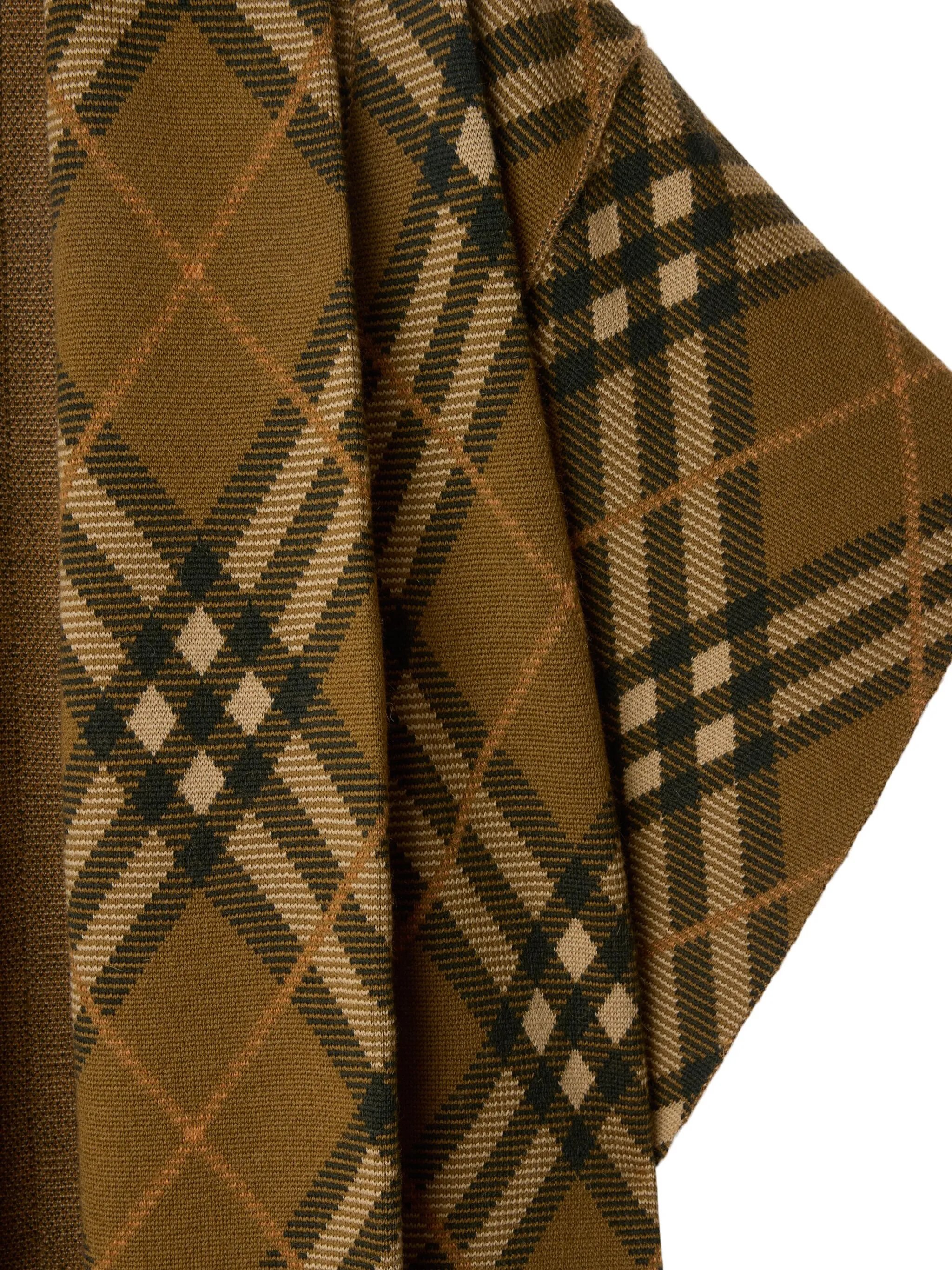 Кейп Burberry в клетку, коричневый — фото 2