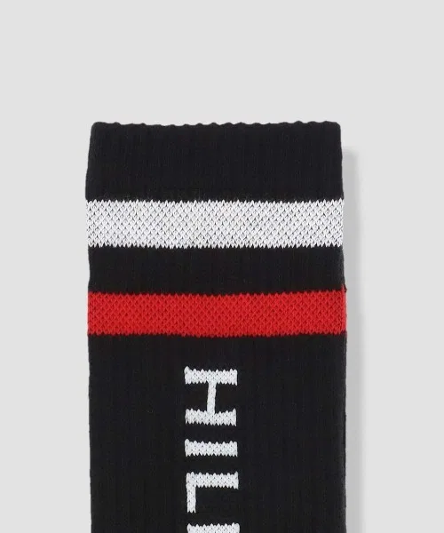 [Комплект из 3 пар] Мужские и женские ребристые носки TOMMY HILFIGER из органического хлопка с вертикальным логотипом и махровой подошвой 92554050 — фото 3