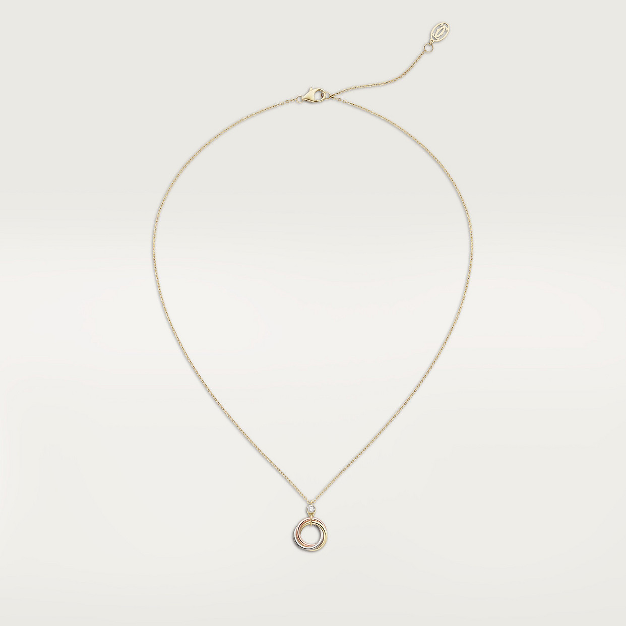 

Ожерелье Cartier Pendentif Trinity, diamant taille brillant, белое золото