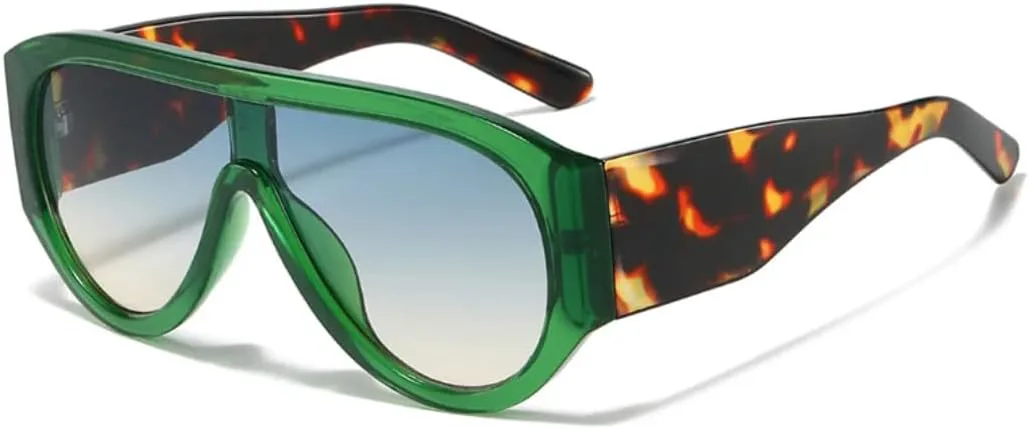 

Модные солнцезащитные очки большого размера для женщин в стиле ретро, ​​цельные солнцезащитные очки с защитой от УФ-излучения UV400 для мужчин, градиентные VFDHN, 4