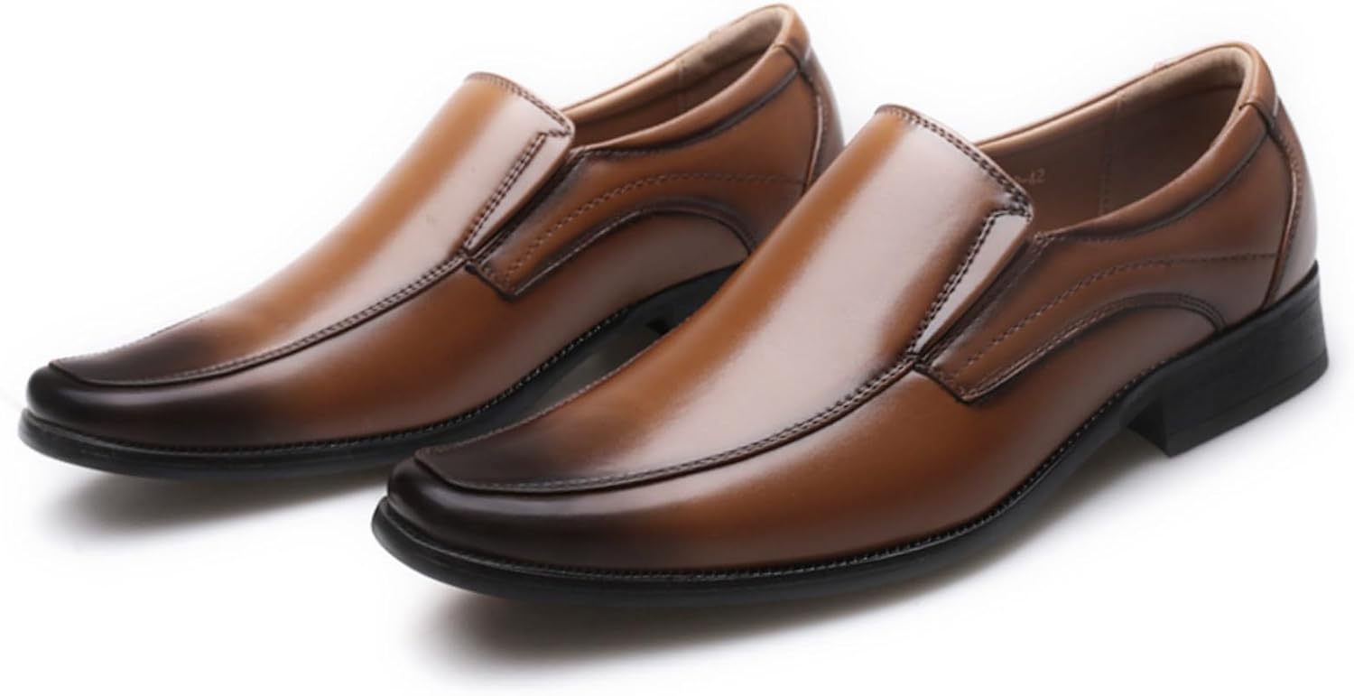 

Мужские свадебные туфли FOBOINED, классические оксфорды из кожи, зауженный носок, деловые туфли для мужчин, Brown-06