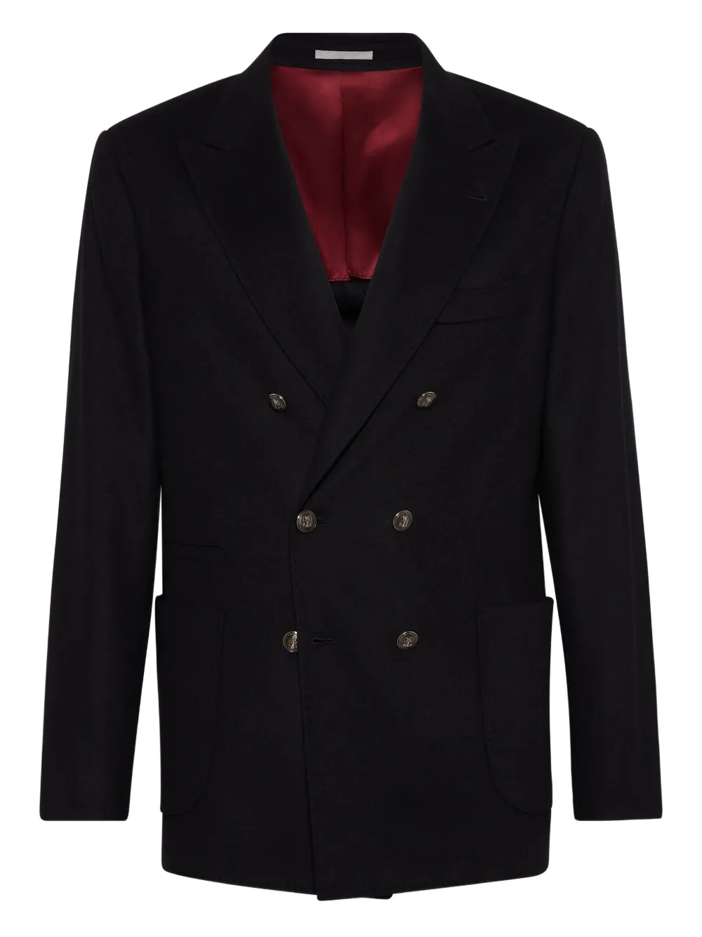 

Двубортный пиджак Brunello Cucinelli, черный