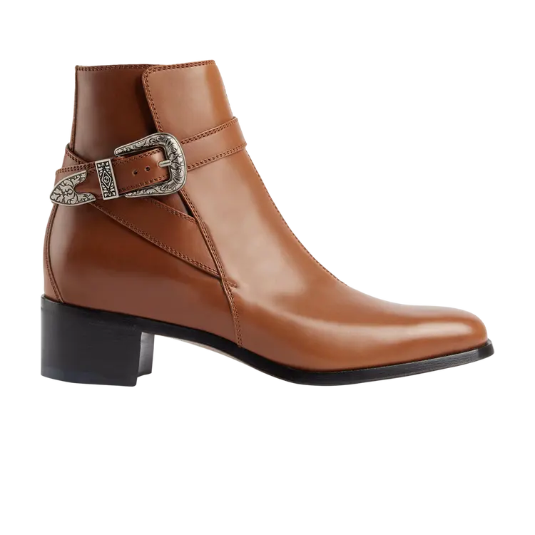 

Ботинки Gucci Buckled Ankle Boot, коричневый