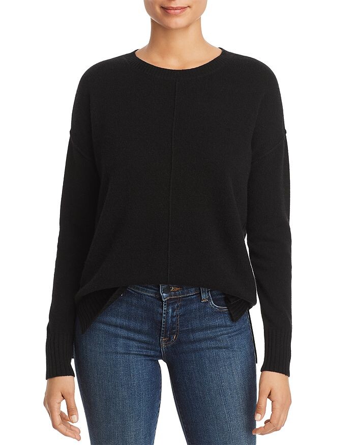 

Кашемировый свитер с круглым вырезом C by Bloomingdale C by Bloomingdale's Cashmere, черный