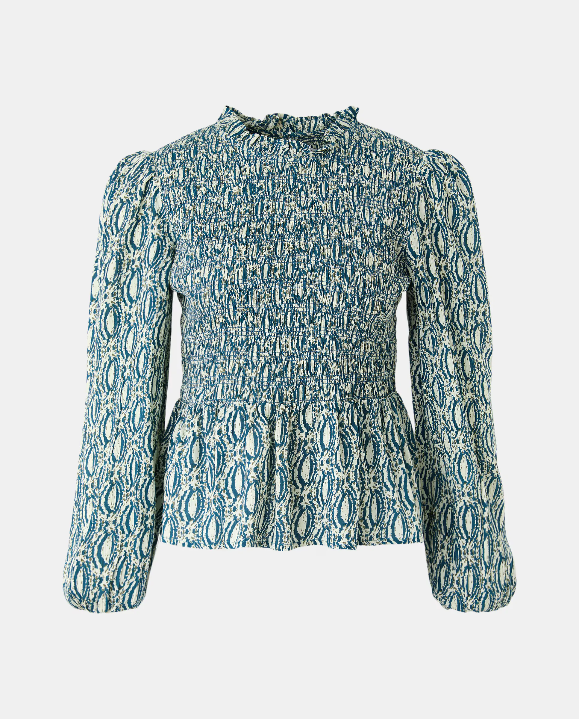 

Женский топ с длинными рукавами и резинками Easy Wear, белый