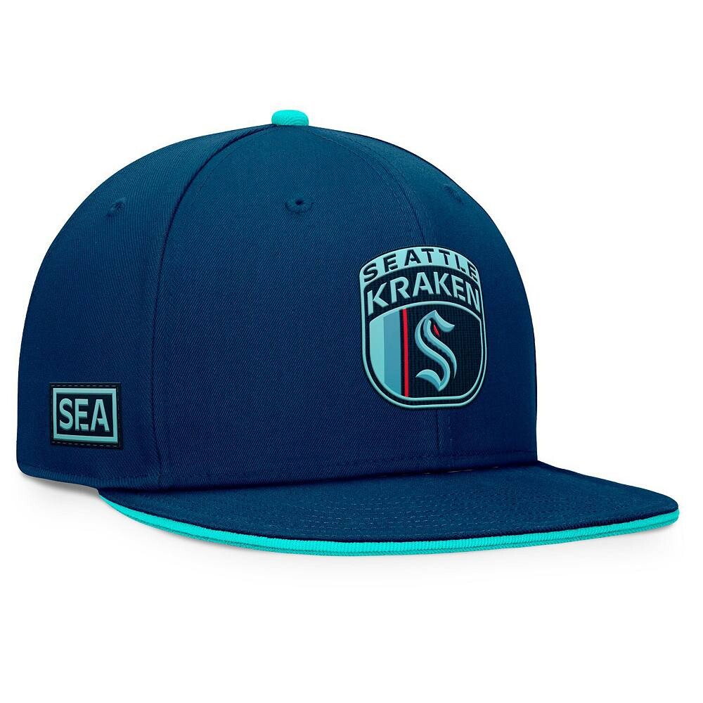 

Мужская бейсболка Fanatics Deep Sea Seattle Kraken 2024 NHL Draft Snapback Fanatics Brands - White Label, цвет Krk Navy