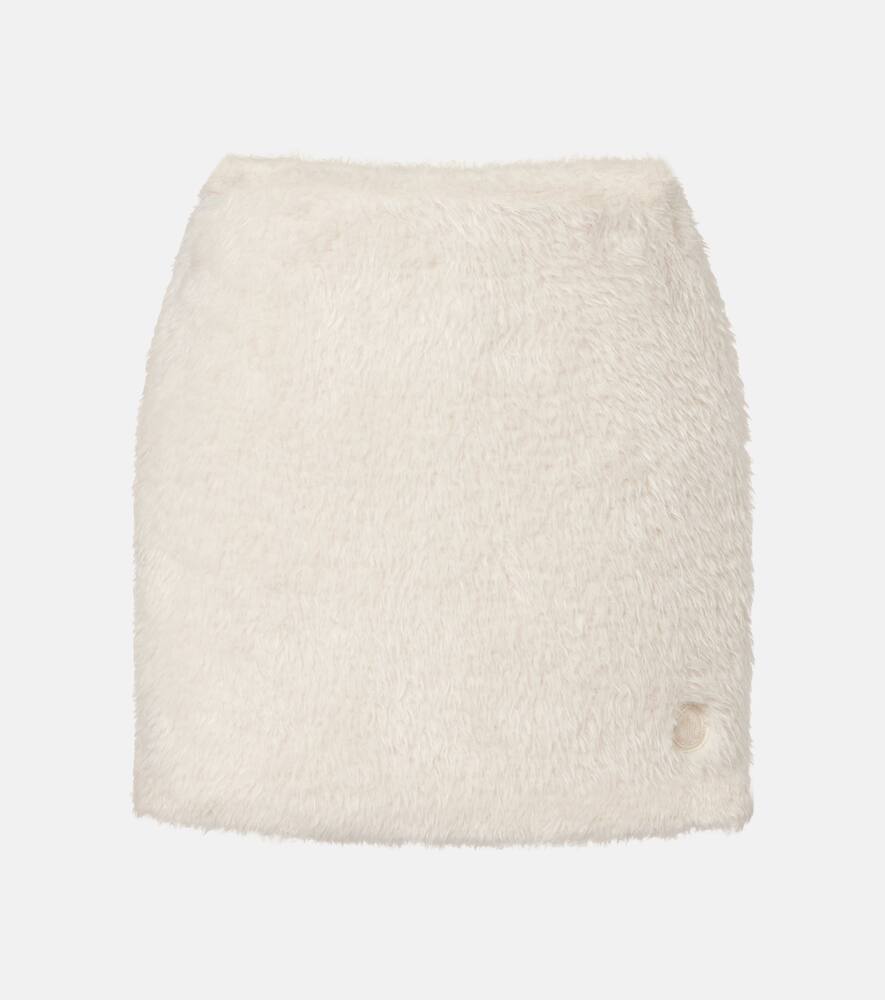 

Юбка-мини из искусственного меха с логотипом Moncler