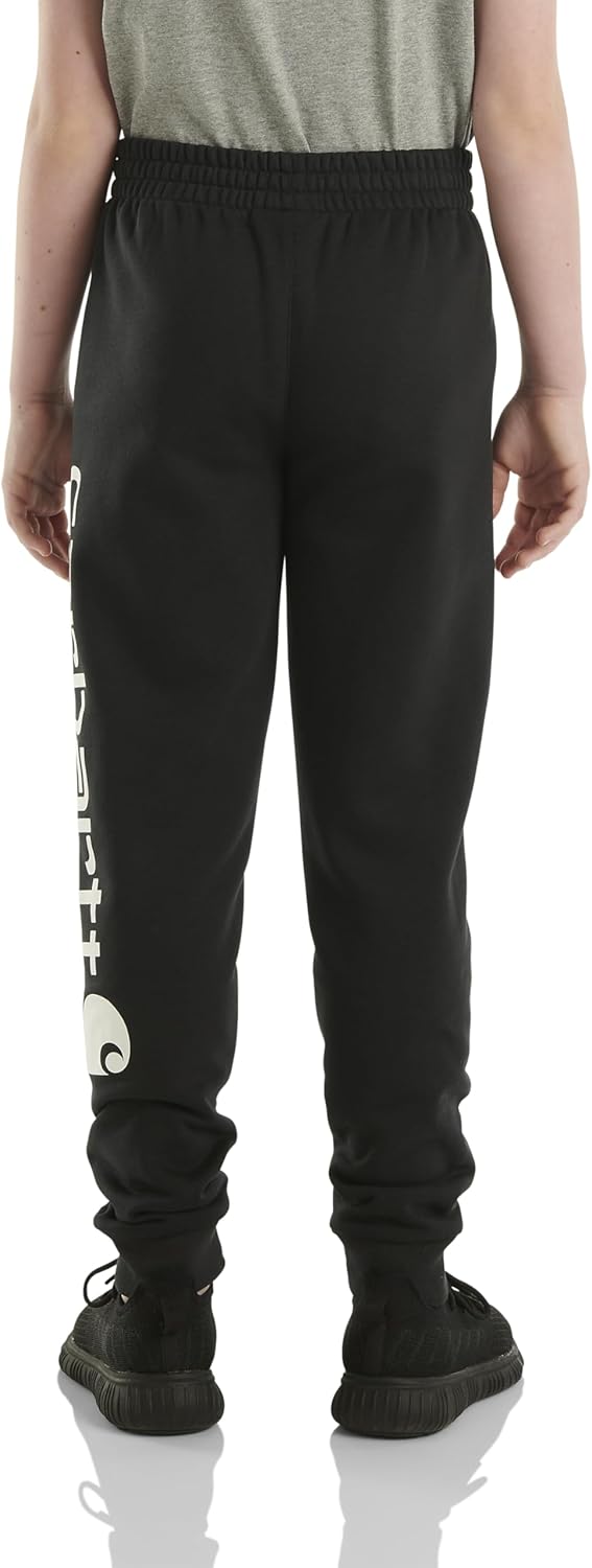 Детские флисовые спортивные брюки с логотипом Carhartt CK8429 для мальчиков, Black — фото 3