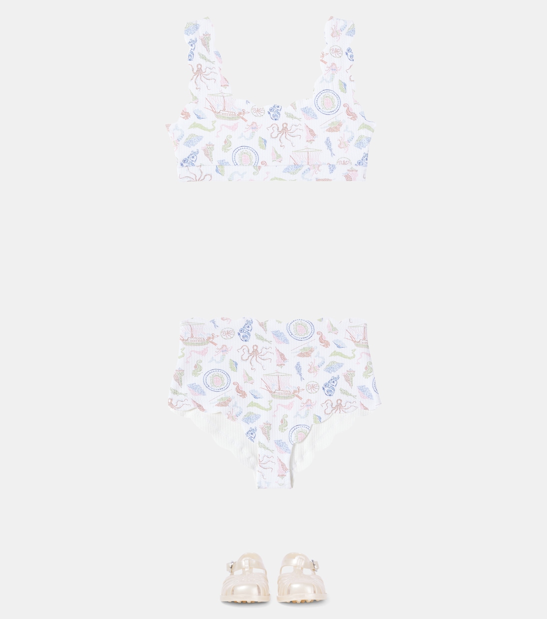 Бикини-топ Bumby Palm Springs с фигурным краем Marysia Bumby, Cameo Print 1 — фото 2