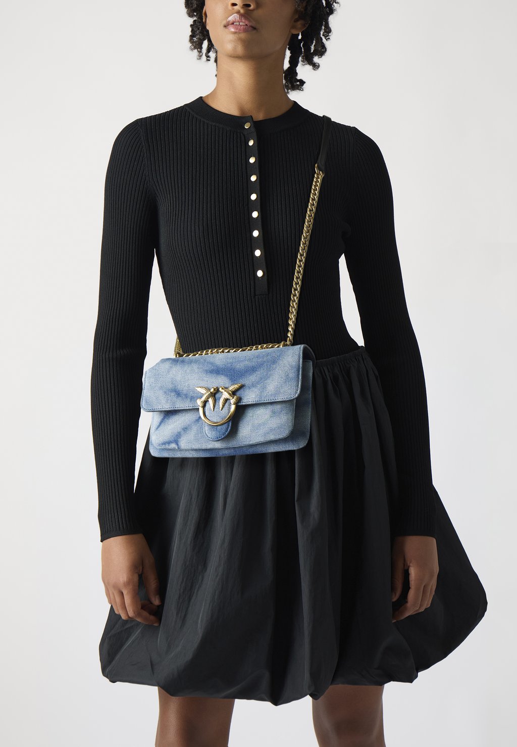 

Сумка через плечо LOVE ONE SOFT MINI Pinko, цвет Blue Denim-Antique Gold-Coloured