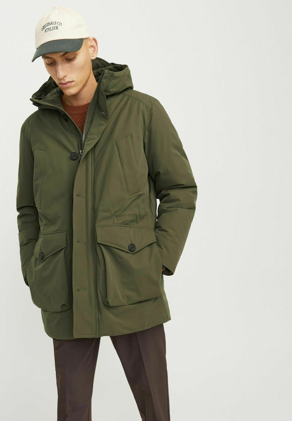 

Зимнее пальто Jack & Jones PREMIUM, оливковый