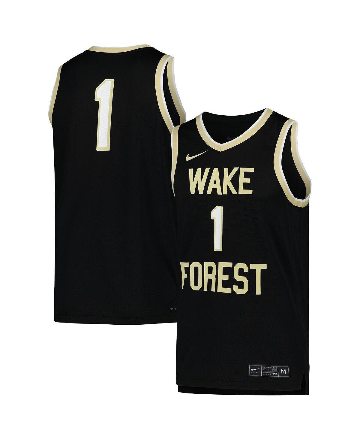 Мужская баскетбольная майка Black Wake Forest Demon Deacons Replica Nike — фото 2