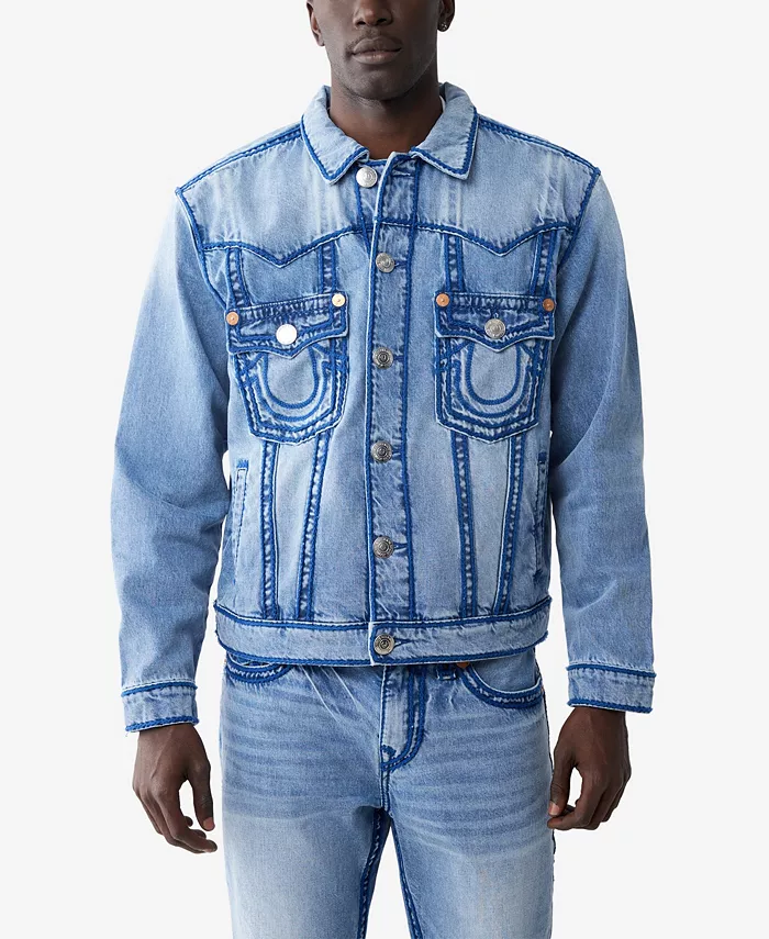 

Мужская оверсайз куртка Jimmy с рубчатым узором True Religion, синий