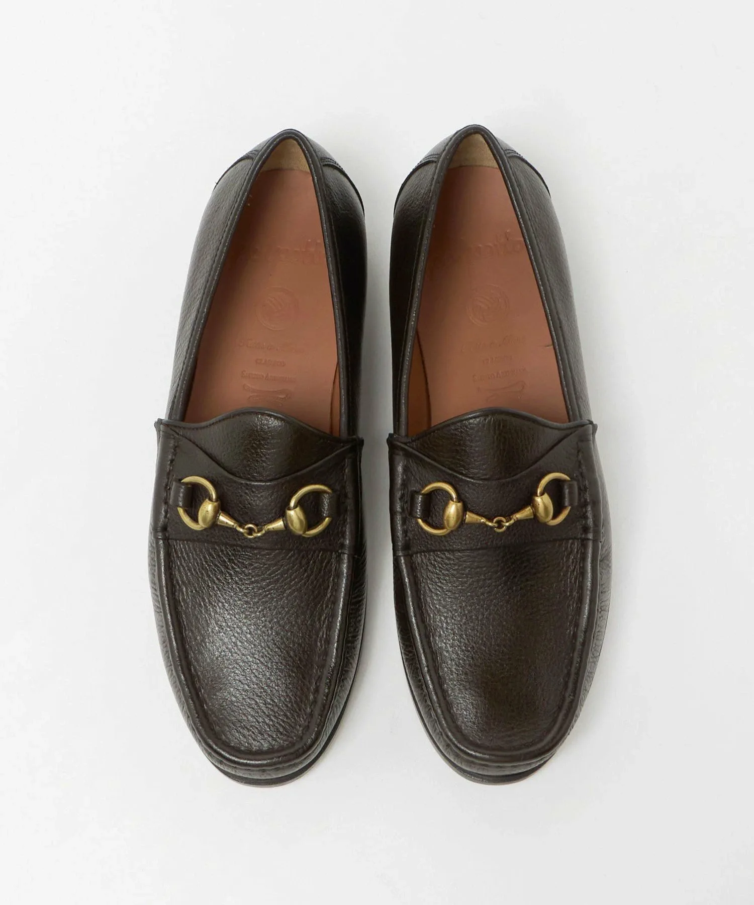 Лоферы из зернистой кожи с узким ремешком United Arrows, DK.BROWN — фото 3