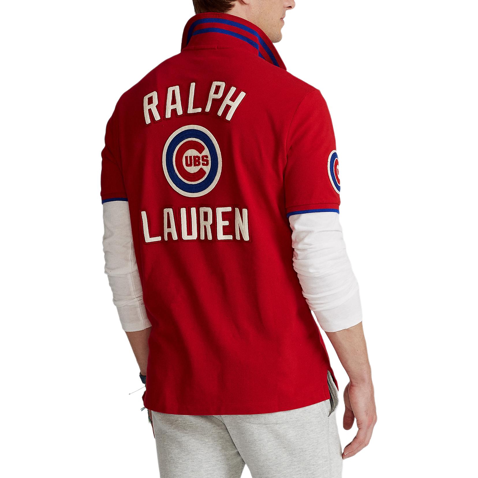 Футболка поло Chicago Cubs мужская Polo Ralph Lauren, красный — фото 3