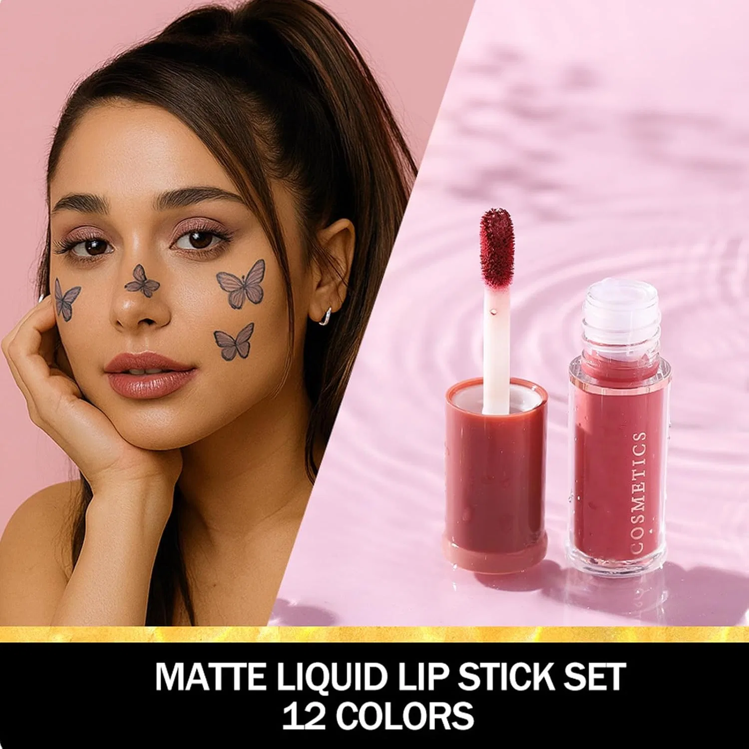 Набор матовых жидких помад Velvet Matte, 12 шт., универсальные оттенки — фото 2