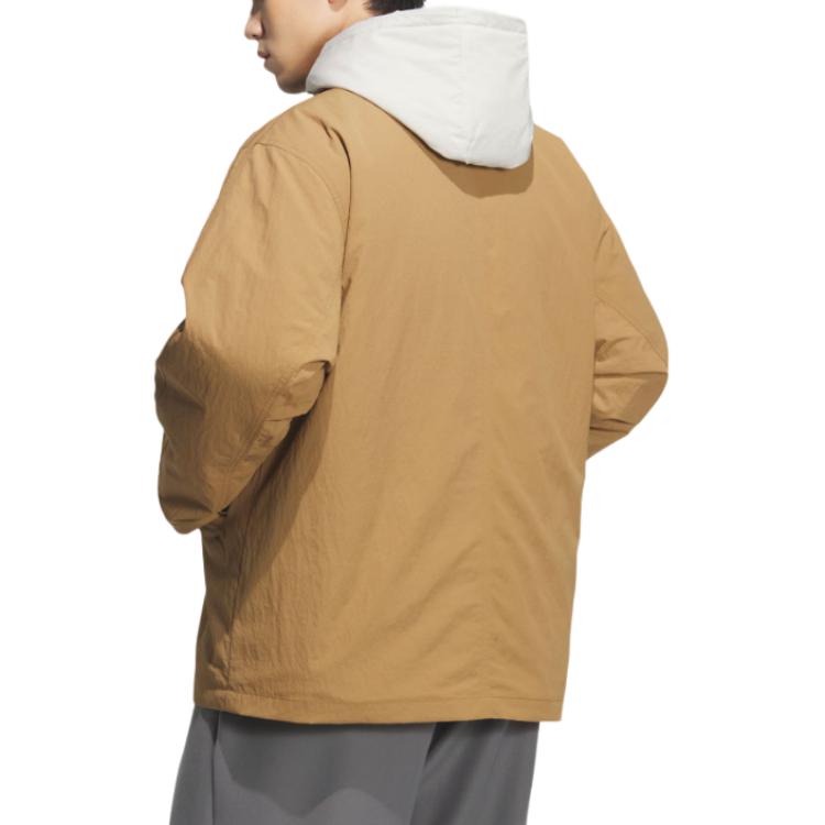 Fw25 2 в 1 утепленная куртка puffer jacket мужская Adidas Originals, коричневый — фото 4