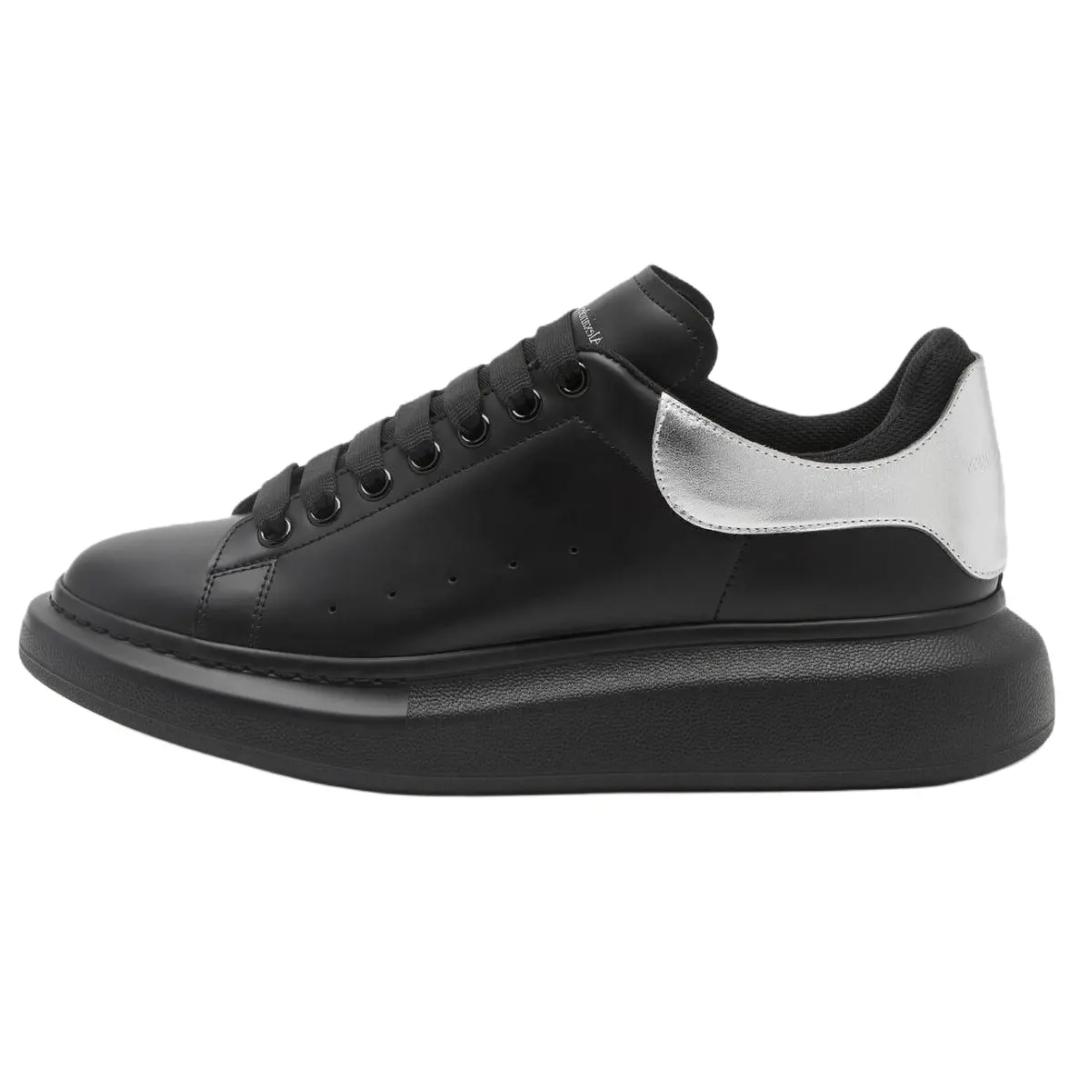 Кроссовки кожаные Alexander Mcqueen, черный / серебряный