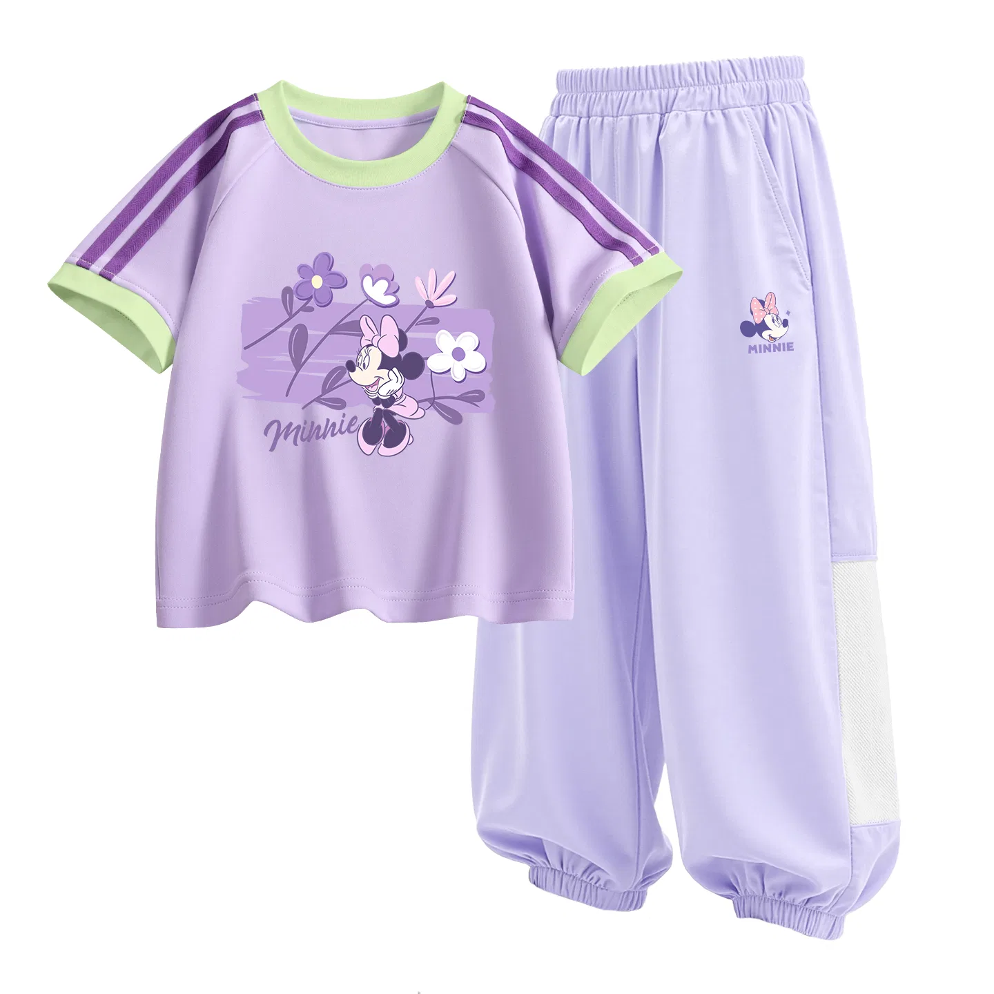 Детский спортивный костюм Casual Sportswear 2 Piece Set Disney, Di Chao Flower Sky Purple+Dini Knot Orchid Purple