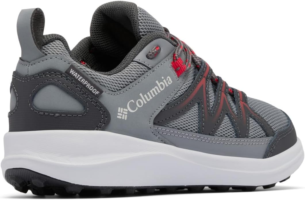 Водонепроницаемые унисекс-детские кроссовки Columbia Peakfreak Rush, Titanium Grey Steel/Mountain Red — фото 2