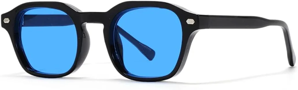 

Ретро-модные солнцезащитные очки для женщин и мужчин, классический винтажный стиль, защита от УФ-излучения UV400, для активного отдыха VFDHN, Black Blue