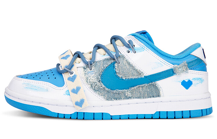 

Кроссовки Nike Dunk Skateboard Shoes Women's Low-Top White Blue, Синий, Кроссовки Nike Dunk Skateboard Shoes Women's Low-Top White Blue