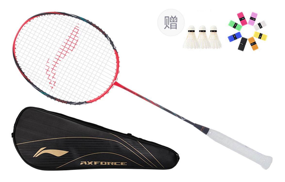 

Li Ning Shadow Blade 800 Бадминтонные Ракетки Li-Ning, single racket+badminton *6+grip tape *2 (random color)