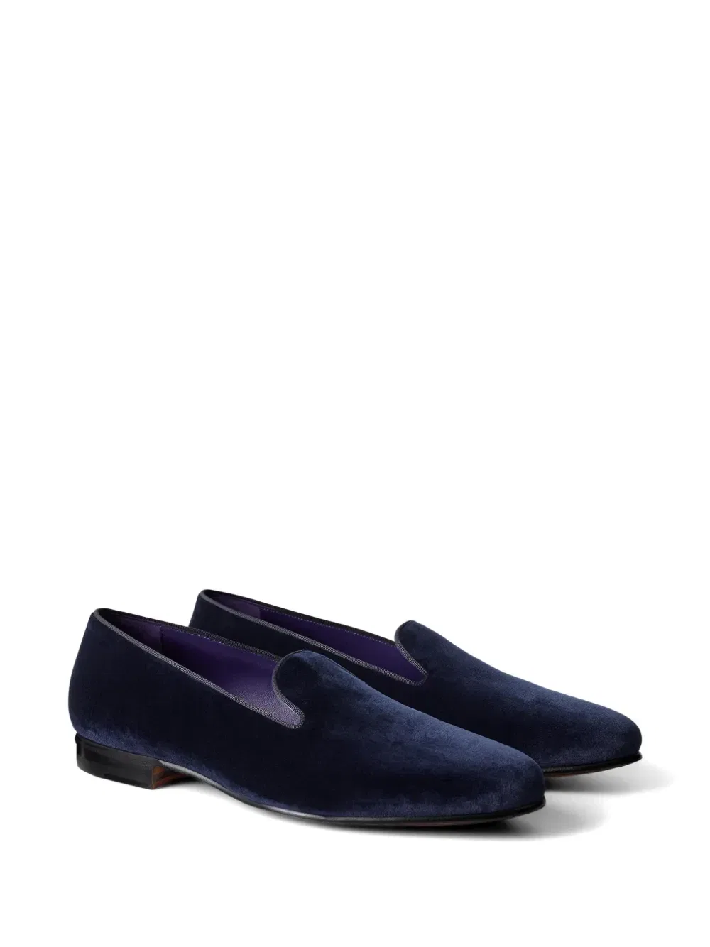 Бархатные лоферы Alonzo Ralph Lauren Purple Label, синий — фото 2