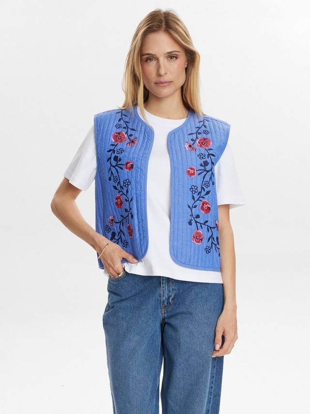 

Джилет Jodie с цветочной вышивкой Numph, Blue/Multi