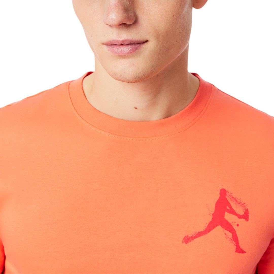 Футболка Lacoste Mens Sport Tennis X Novak Djokovic, спортивная теннисная одежда, красный/бордовый — фото 2