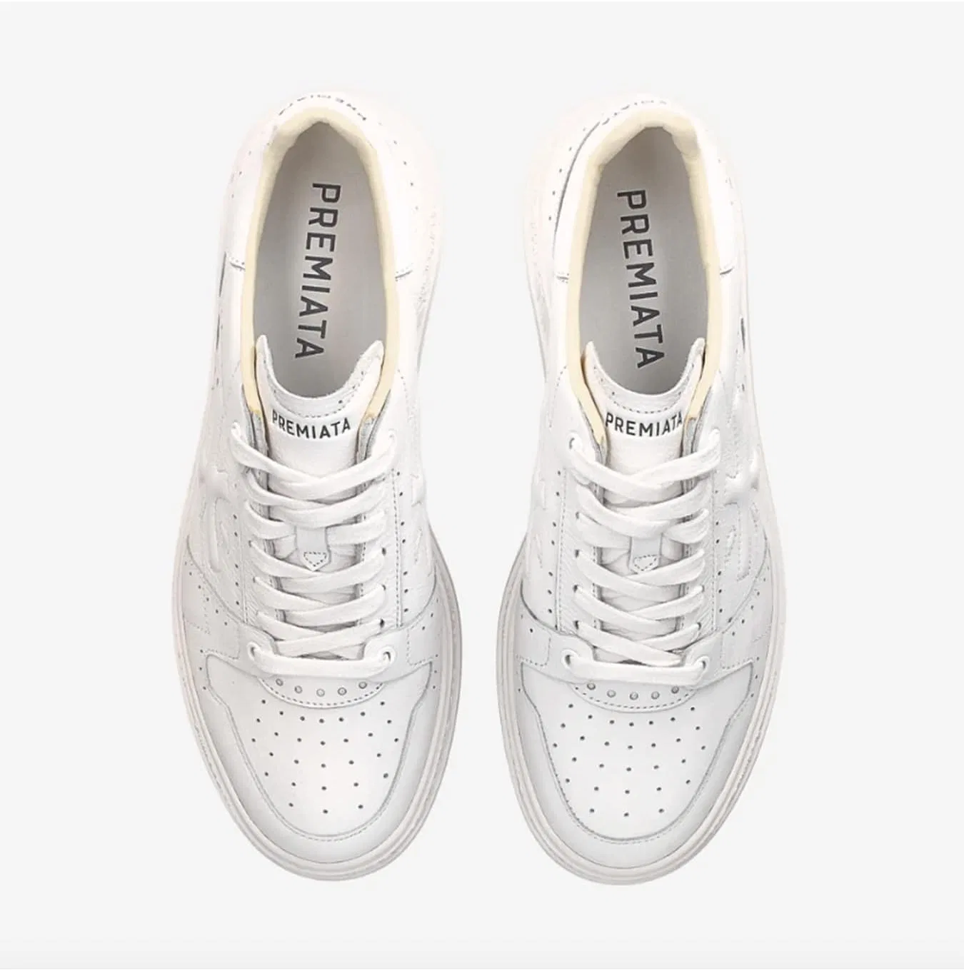 Кроссовки Premiata Created to reinterpret the world of sport in key couture, rich in detail such as the many holes that characterize the design, White — фото 3