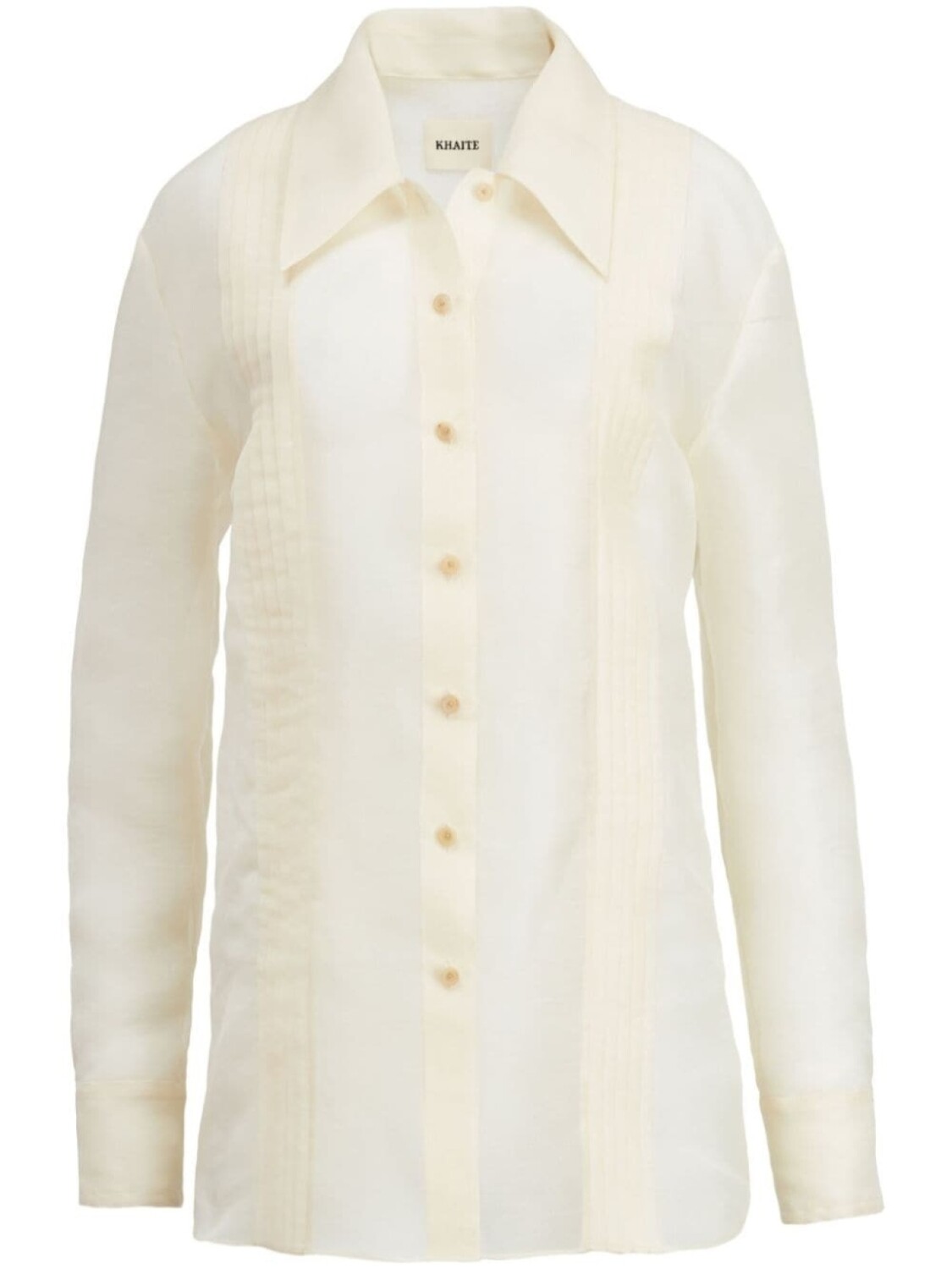 

KHAITE The Nori silk shirt, нейтральный цвет