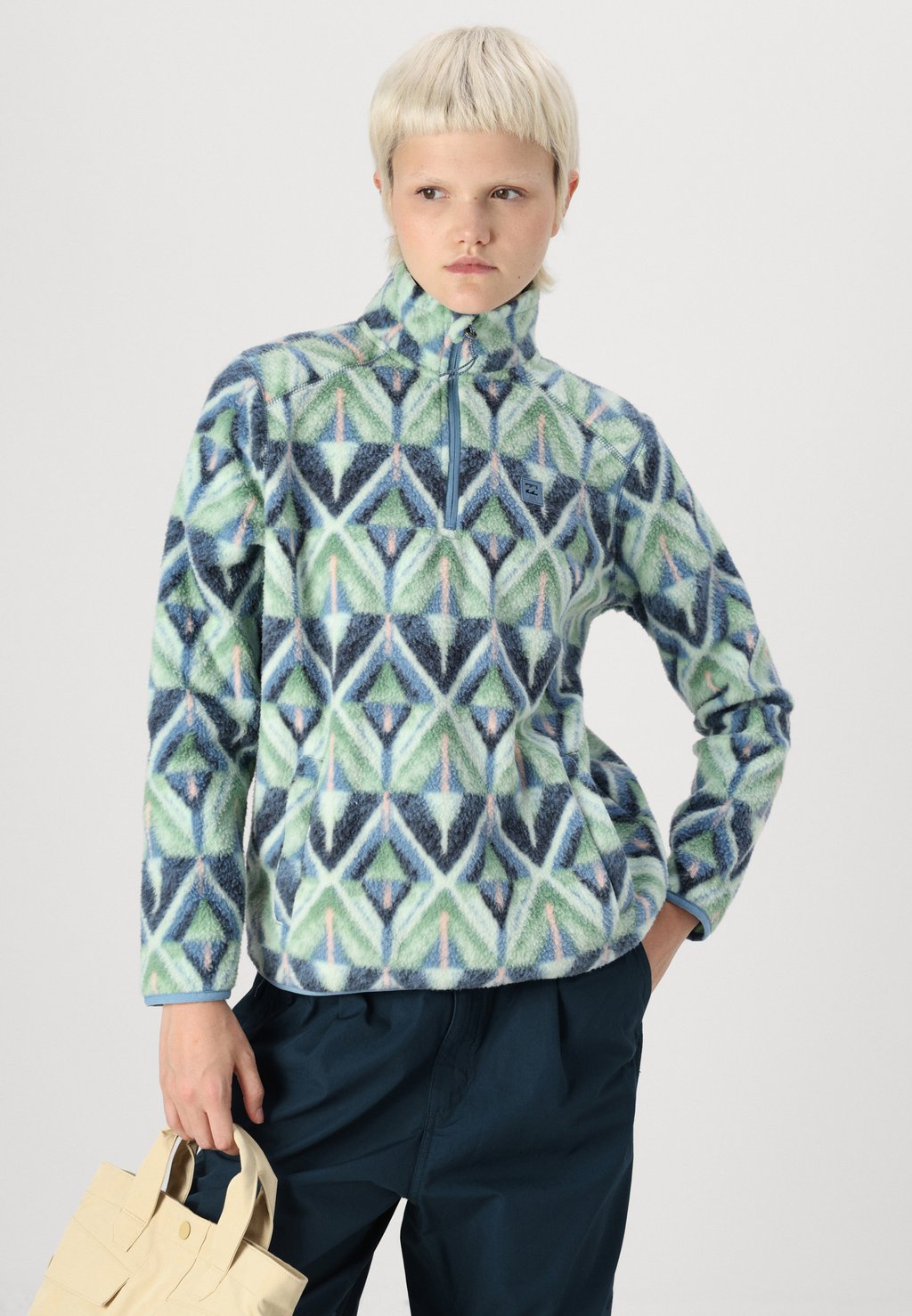 

Флисовый джемпер BOUNDARY MOCK Billabong, сине-серый
