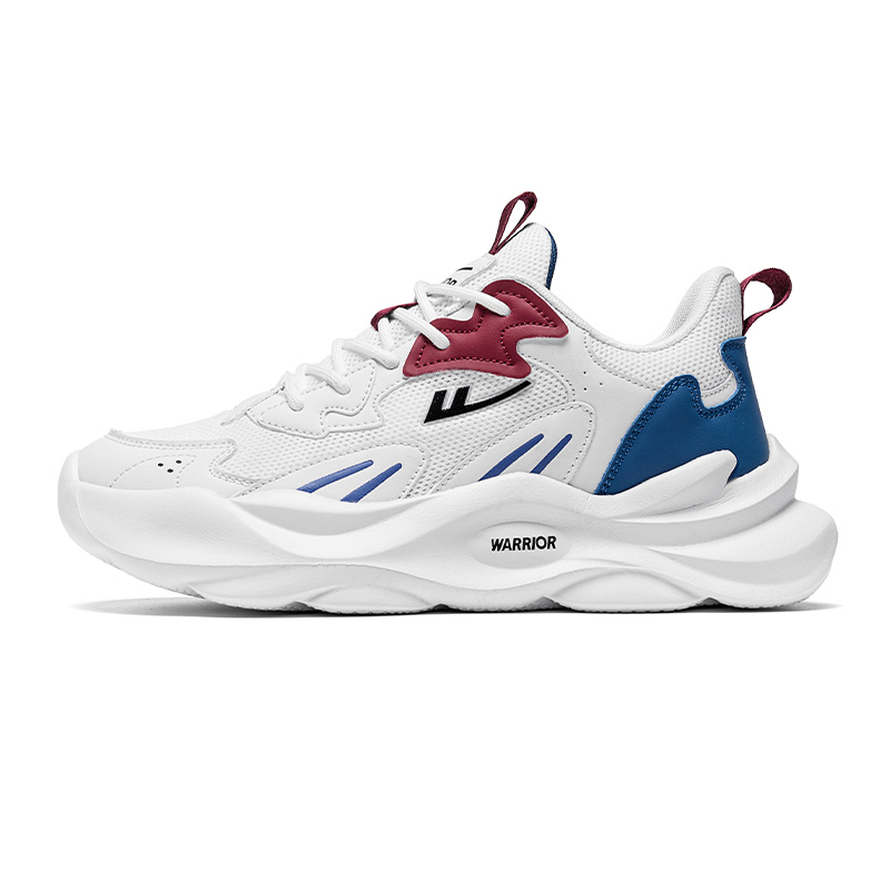

WARRIOR Кроссовки Abrasion Resistant Lightweight Height Increasing Low top Chunky Sneakers Men's White Blue Red