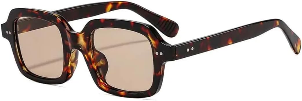 

Солнцезащитные очки с защитой от УФ-излучения UV400 | Rivet Punk, большая оправа, цветные линзы | для женщин и мужчин, для занятий спортом на открытом воздухе и вождения DSVIGF, Leopard-lightbrown