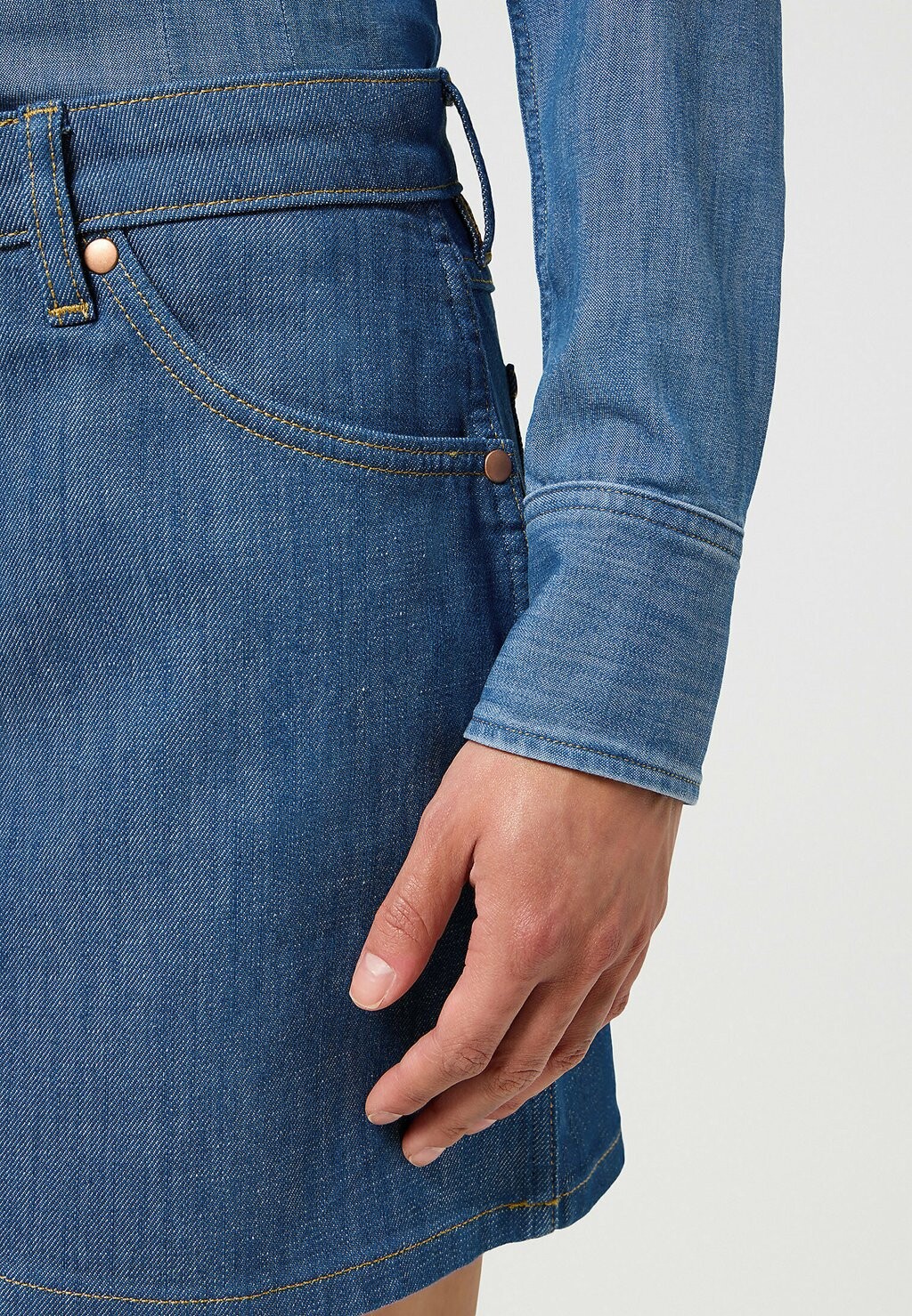 

Мини-юбка Wrangler, синий деним