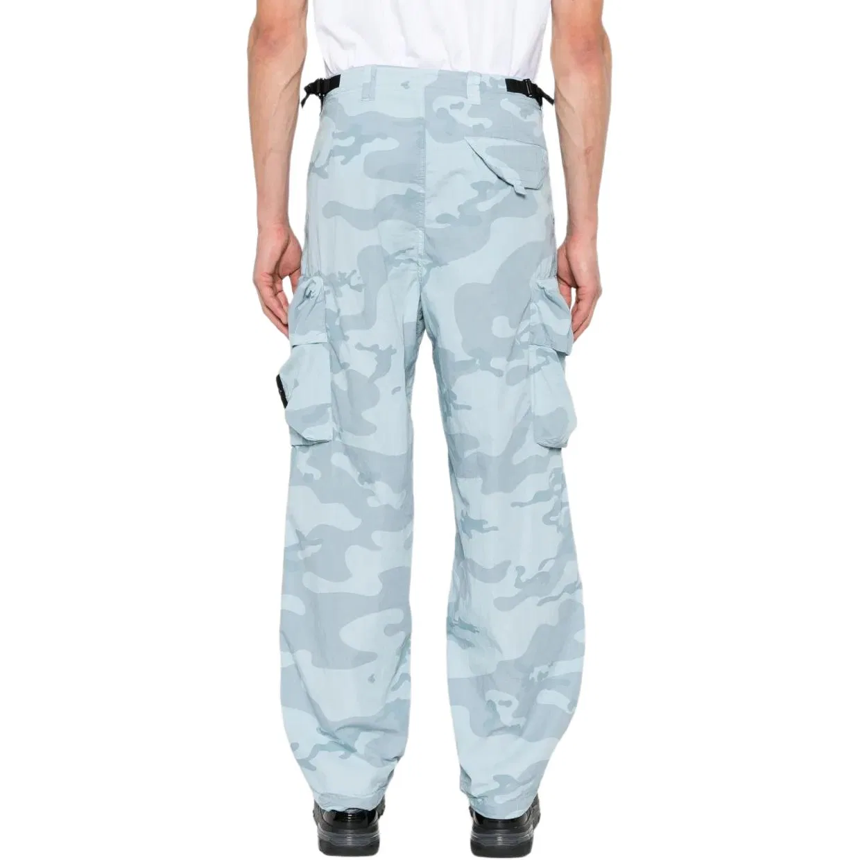 Карго брюки STONE ISLAND синие — фото 4
