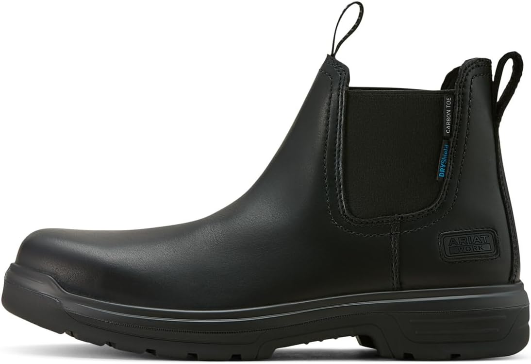 Мужские ботинки ARIAT Turbo Chelsea CSA с защитным носком из углеродного волокна, водонепроницаемые, вестерн, черный — фото 2