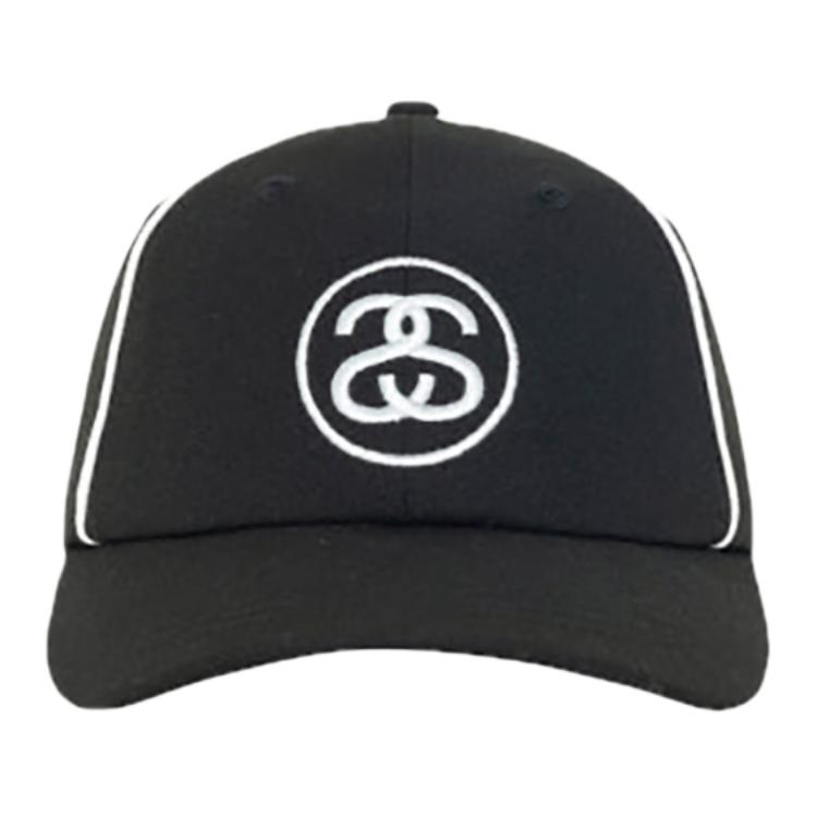

Stussy Низкопрофильная бейсболка с контрастной окантовкой, Black