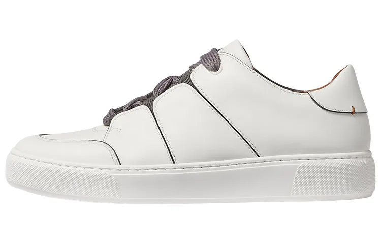 Ermenegildo Zegna Кроссовки Tiziano Skateboard мужские низкие белые