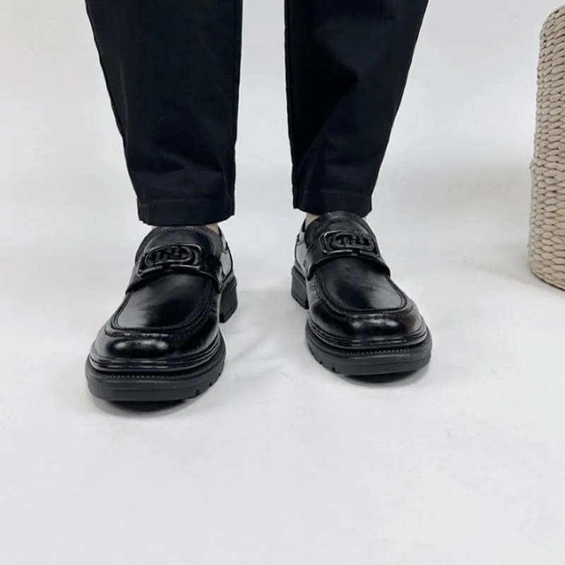 Лоферы кожаные, Mans, Loafers Leather Shoes, Black DHFIRUFSHLO — фото 4