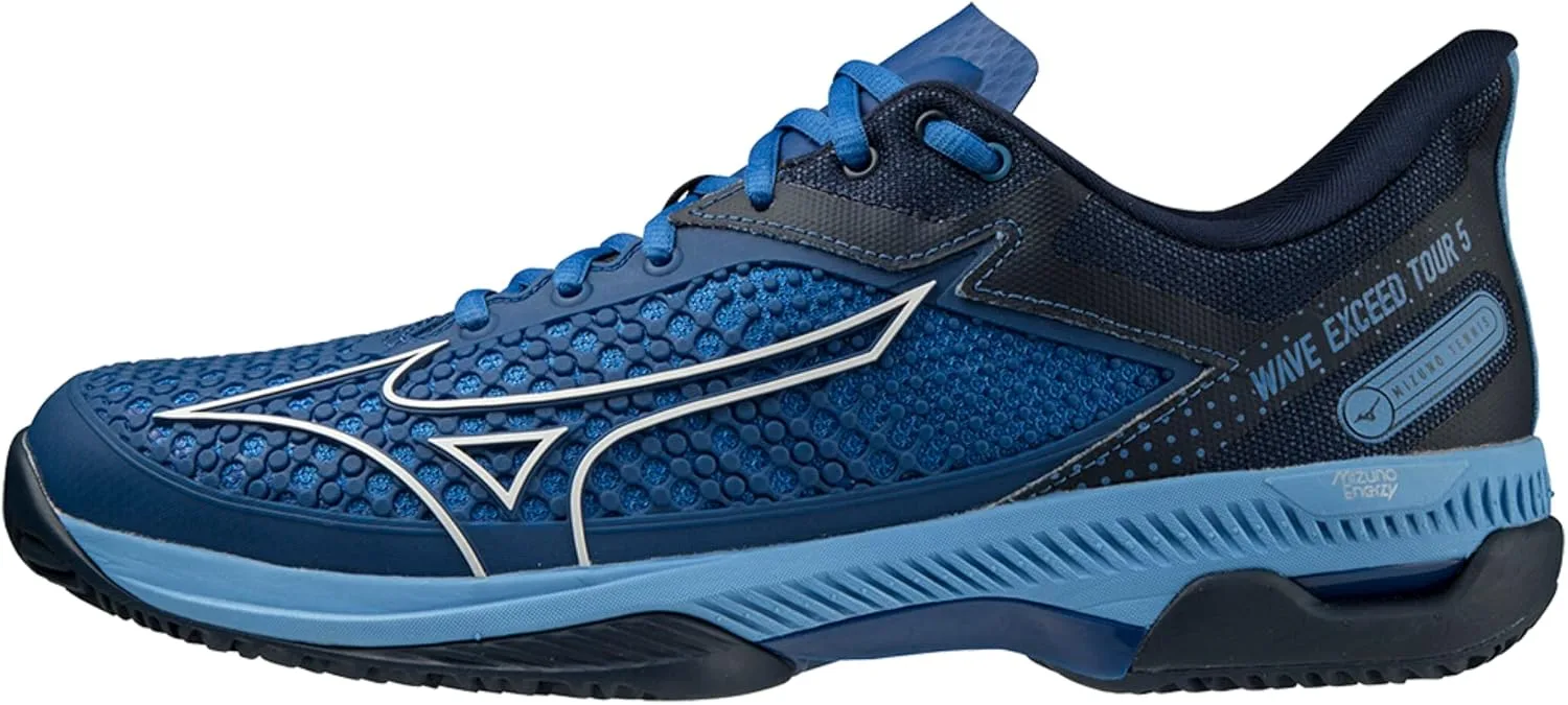Мужские теннисные кроссовки Mizuno Wave Exceed Tour 5 CC, белый/синий