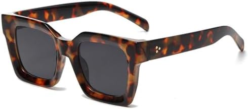 

Винтажные мужские солнцезащитные очки Rivets, модные солнцезащитные очки UV400 для женщин, градиентные солнцезащитные очки, леопардовый серый цвет, один размер MTZJH, One Color