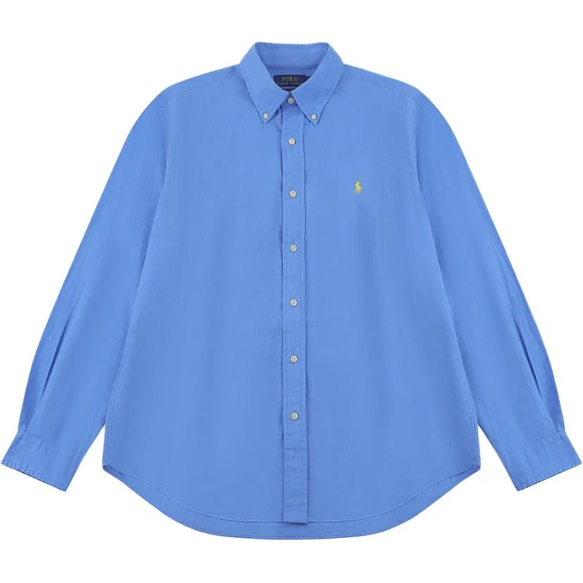 Рубашка с логотипом Polo Ralph Lauren синяя
